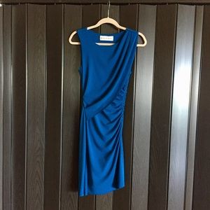 Elegant blue fitted dress
